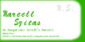 marcell szitas business card